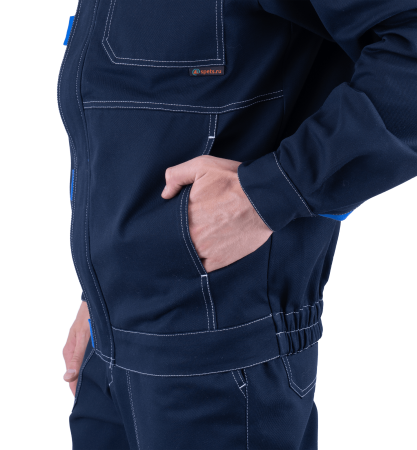 Костюм РАЦИОНАЛИЗАТОР летний, т.синий-василёк, 100% х/б, (куртка, брюки) Кос 016