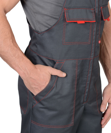 Костюм "Навигатор" летний: куртка, п.комб. серый с красным и СОП (распродажа)