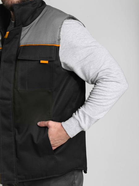 Жилет утепленный Фаворит (тк.Смесовая,210), черный/серый (ЧЗ) Жилет утепленный Фаворит (тк.Смесовая,210), черный/серый (ЧЗ)