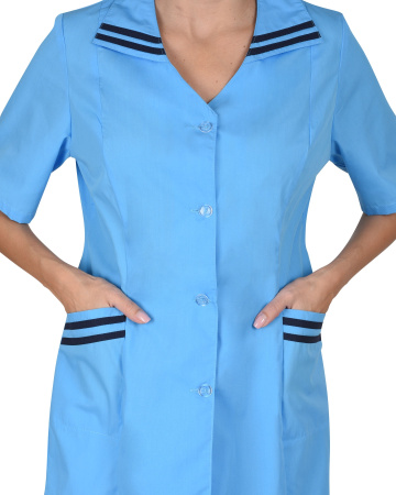 Костюм "Женева" женский: куртка, брюки светло-голубой с тёмно-синим