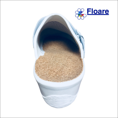 Сабо женские, белые, арт. 69430108 ЛЕРА натур. кожа, натур. пробковый материал стелька Молдшуз