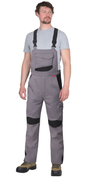 Полукомбинезон "ЦИТРИН" ср.серый с черным (ЧЗ) Полукомбинезон "ЦИТРИН" ср.серый с черным (ЧЗ)