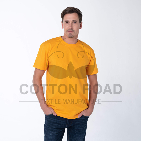 Футболки МУЖСКИЕ трикотажные (состав: 100% х/б); плотность 180 гр/м² (14-1159) (Желтый) Футболки МУЖСКИЕ трикотажные (состав: 100% х/б); плотность 180 гр/м² (14-1159) (Желтый)