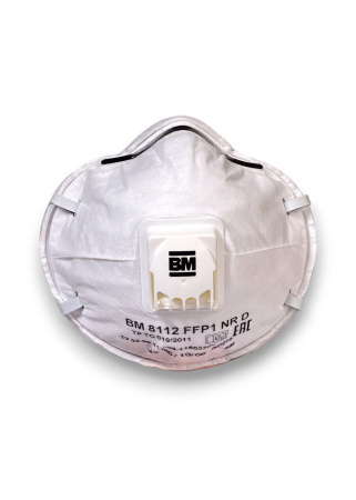 Полумаска фильтрующая для защиты от аэрозолей, чашеобразная, с клапаном выдоха ВМ 8112 FFP1 NR D