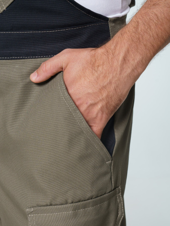 Полукомбинезон рабочий мужской №116 хаки, черный, СОП, ткань Канвас Полукомбинезон рабочий мужской №116 хаки, черный, СОП, ткань Канвас