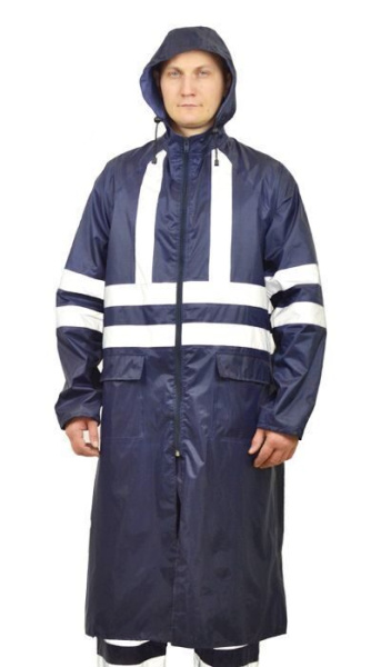 Плащ влагозащитный Комфорт синий СОП  Плащ влагозащитный Комфорт синий СОП