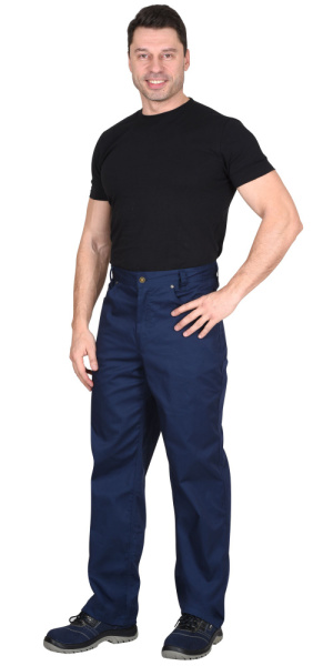 Брюки "КЛАССИКА" цв. т.синий тк. Rodos (245гр.кв.м) РАСПРОДАЖА