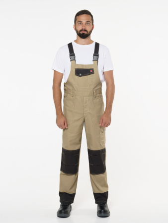 Полукомбинезон "Вест-Ворк" бежевый  с черным (ЧЗ)