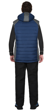 Жилет "Урбан" синий с серым тк. Дюспо Жилет "Урбан" синий с серым тк. Дюспо