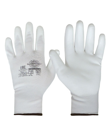 Перчатки Safeprotect НейпПол-Б (нейлон+полиуретан, белый)