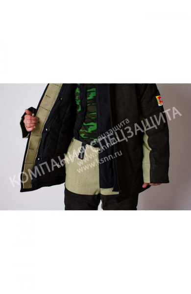 Костюм сварщика брезентовый со спилком, утепленный Арт.КС21ОТ Костюм сварщика брезентовый со спилком, утепленный Арт.КС21ОТ