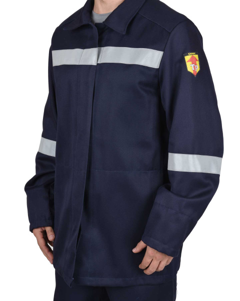 Костюм сварщика "Сфинкс" летний: куртка, брюки синий (480 гр/кв.м) и СОП 50мм (ЧЗ) Костюм сварщика "Сфинкс" летний: куртка, брюки синий (480 гр/кв.м) и СОП 50мм (ЧЗ)